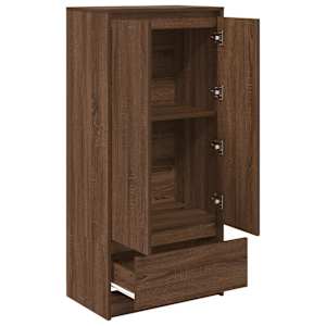 Skříňka se zásuvkou Hnědý dub 55,5x34x119,5 cm kompozitní dřevo - obrázek 5