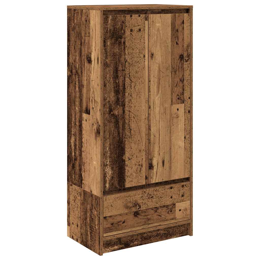 vidaXL skriňa so zásuvkou Old Wood 55,5x34x119,5 cm Engineered Wood