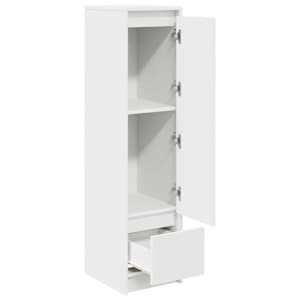 Highboard White 29,5x34x119,5 cm Dřevěná konstrukce - obrázek 5