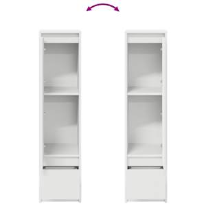 Highboard White 29,5x34x119,5 cm Dřevěná konstrukce - obrázek 9