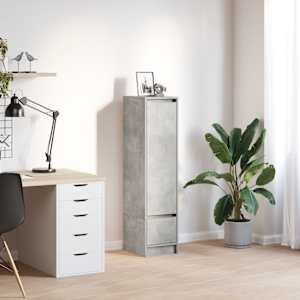 Visoka omara betonsko siva 29,5x34x119,5 cm inženirski les