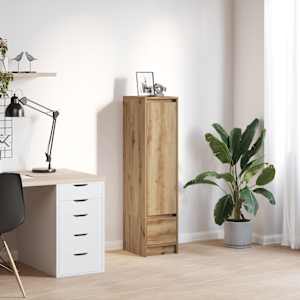 Vysoká deska Řemeslnický dub 29,5x34x119,5cm Dřevěná konstrukce - obrázek 1