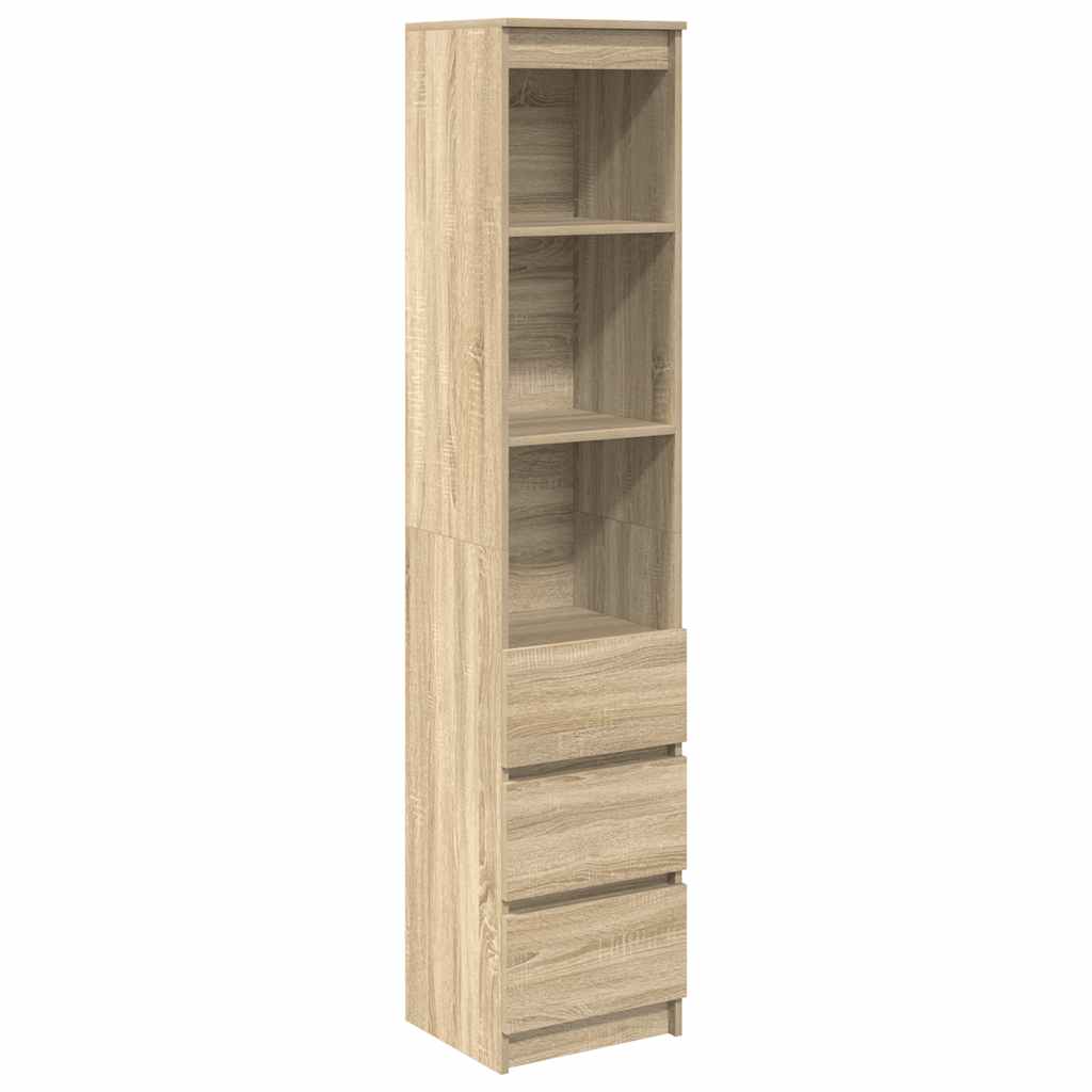 vidaXL Highboard Dub Sonoma 37,5x35x180 cm Konštruktérske drevo