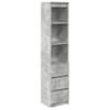 vidaXL Highboard Betoonhall 37,5x35x180 cm Engineered Wood