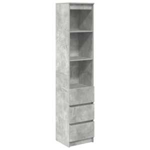 Highboard Concrete Grey 37,5x35x180 cm Dřevěná konstrukce - obrázek 2