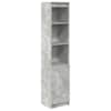 vidaXL Highboard Betoonhall 37,5x35x180 cm Engineered Wood
