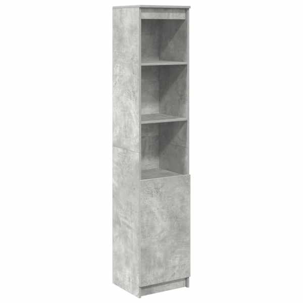 vidaXL Highboard Betoonhall 37,5x35x180 cm Engineered Wood