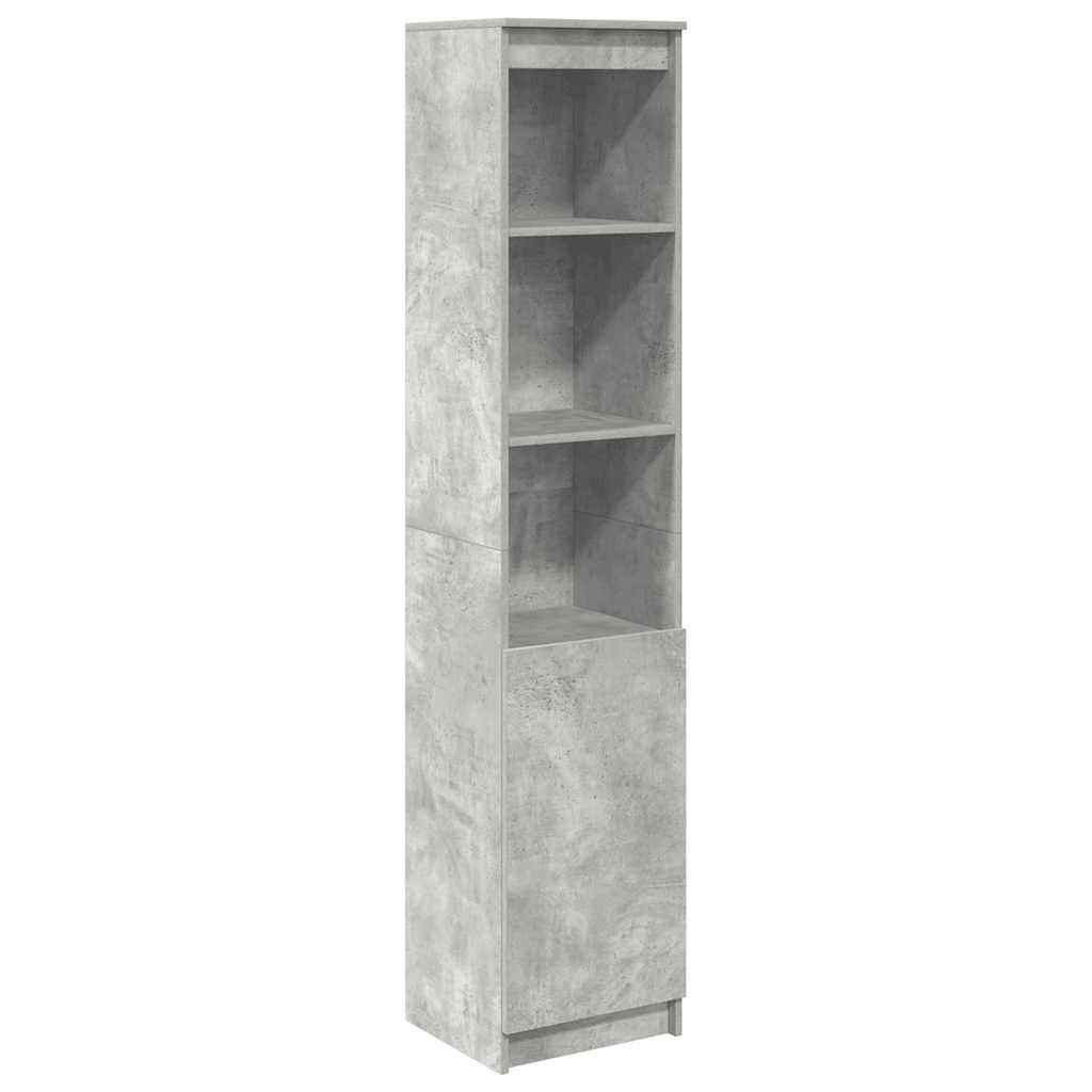 vidaXL Highboard Concrete Grey 37,5x35x180 cm Konštrukčné drevo