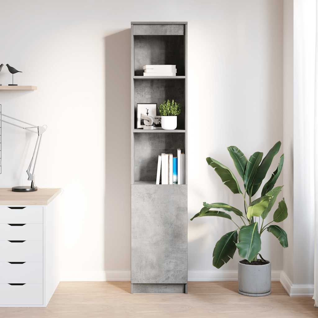 vidaXL Highboard 37,5x35x180 cm spaanplaat betongrijs