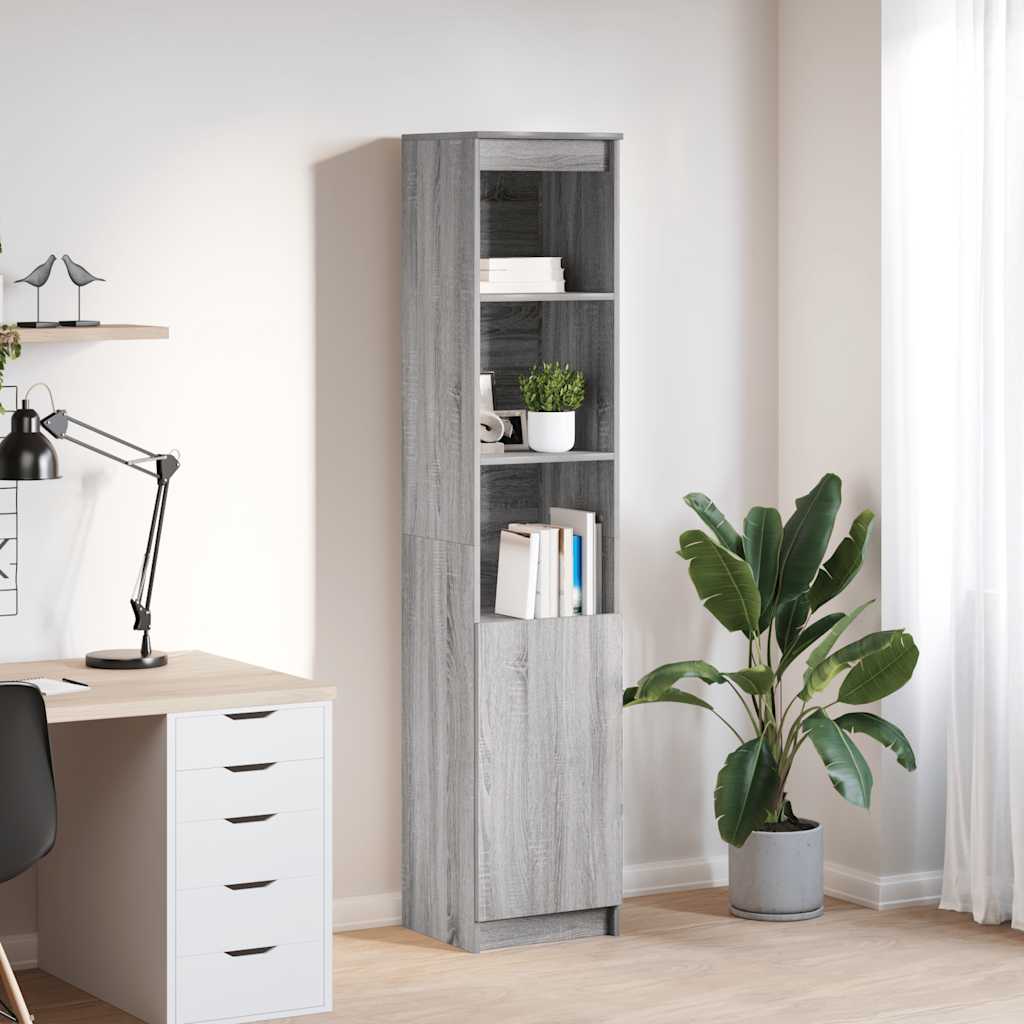 vidaXL Highboard Grau Sonoma 37,5x35x180 cm Holzwerkstoff