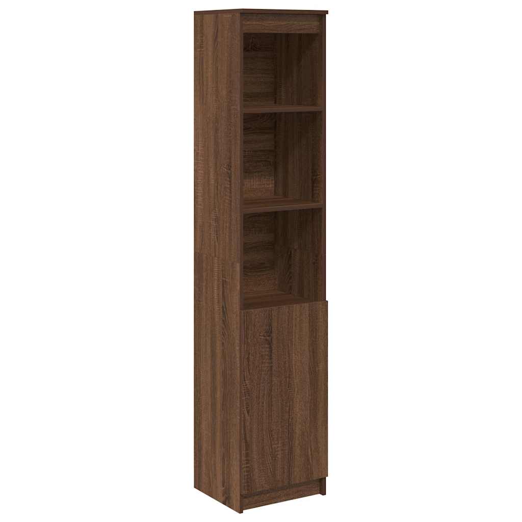 vidaXL Highboard Hnedý dub 37,5x35x180 cm Konštruktérske drevo