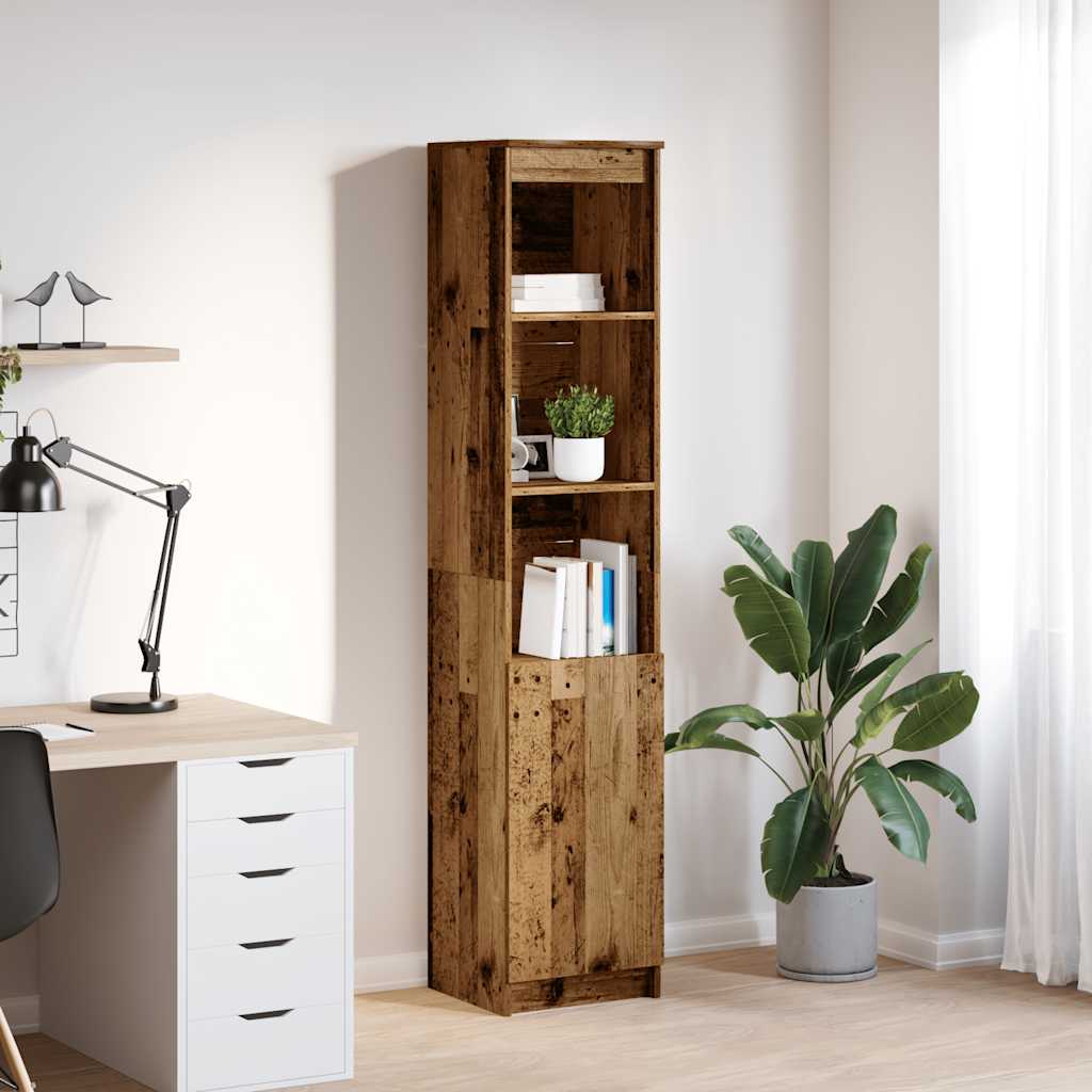 vidaXL Highboard Altholz-Optik 37,5x35x180 cm Holzwerkstoff