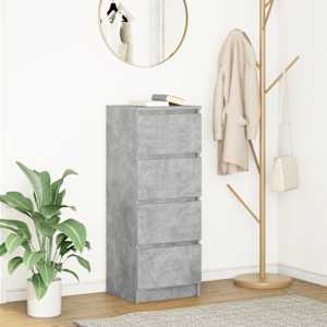 Komoda betonsko siva 37,5x35x99 cm inženirski les