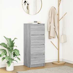 Komoda siva sonoma 37,5x35x99 cm inženirski les