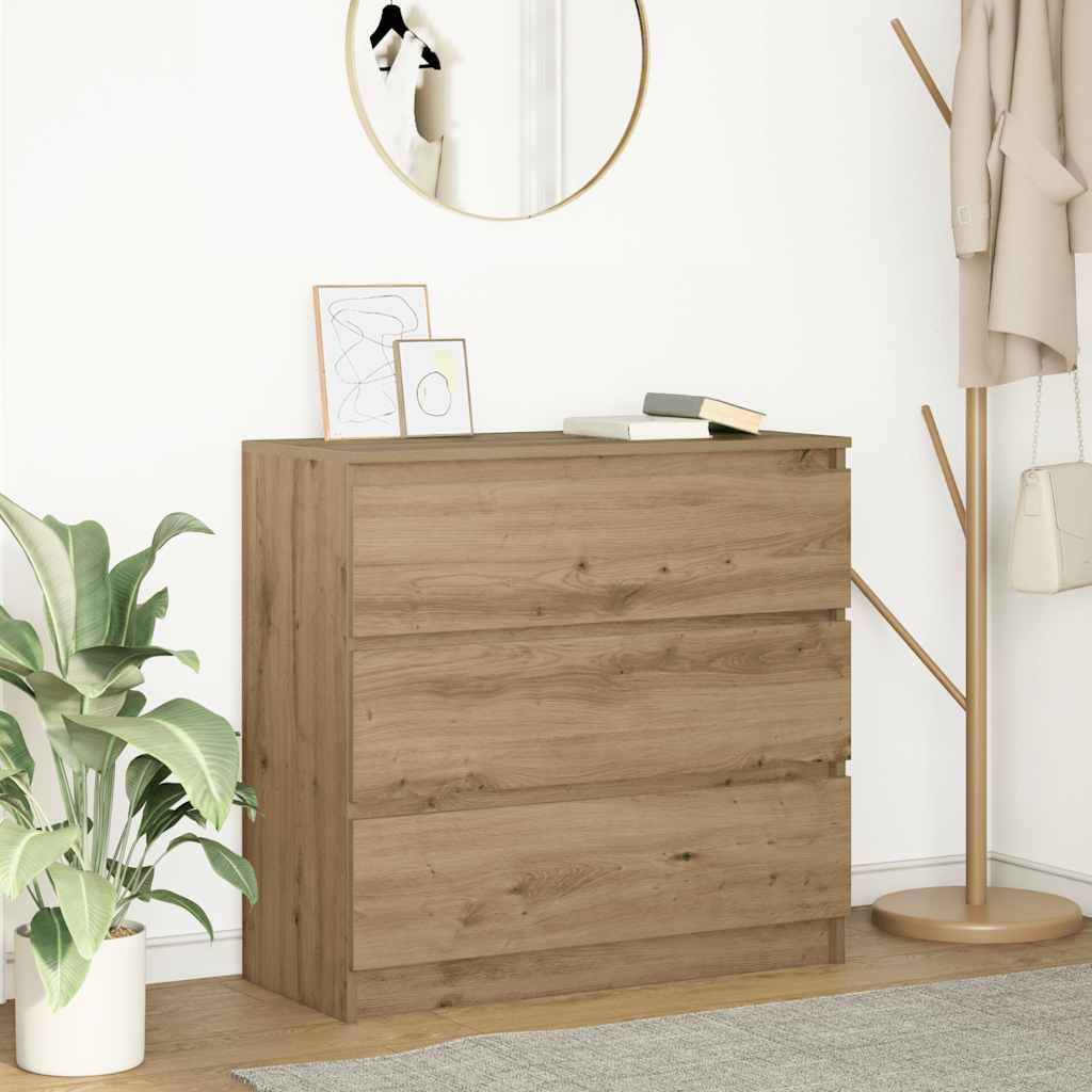 vidaXL Sideboard Artisan-Eiche 80x35x76 cm Holzwerkstoff