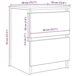 TV skříňka bílá 40x35x54 cm kompozitní dřevo - obrázek 12