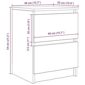 TV skříňka černá 40x35x54 cm kompozitní dřevo - obrázek 12