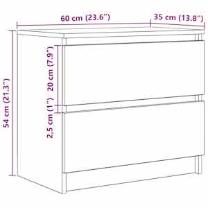 TV skříňka bílá 60x35x54 cm kompozitní dřevo - obrázek 11