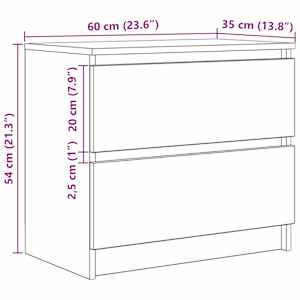 TV skříňka černá 60x35x54 cm kompozitní dřevo - obrázek 12