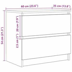 TV skříňka betonově šedá 60x35x54 cm kompozitní dřevo - obrázek 12