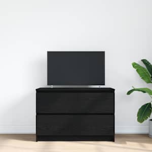 TV skříňka černá 80x35x54 cm kompozitní dřevo - obrázek 3