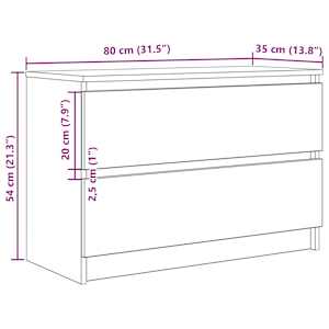 TV skříňka betonově šedá 80x35x54 cm kompozitní dřevo - obrázek 12