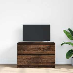 TV skříňka hnědý dub 80x35x54 cm kompozitní dřevo - obrázek 3