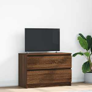 TV skříňka hnědý dub 80x35x54 cm kompozitní dřevo - obrázek 1