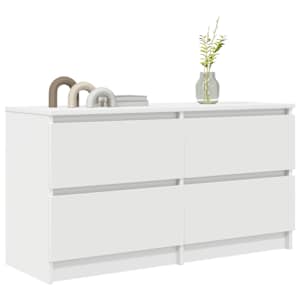 TV skříňka bílá 100x35x54 cm Dřevěná konstrukce - obrázek 4