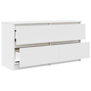 TV skříňka bílá 100x35x54 cm Dřevěná konstrukce - obrázek 5