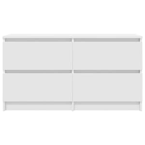 TV skříňka bílá 100x35x54 cm Dřevěná konstrukce - obrázek 6