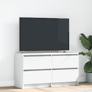TV skříňka bílá 100x35x54 cm Dřevěná konstrukce - obrázek 1