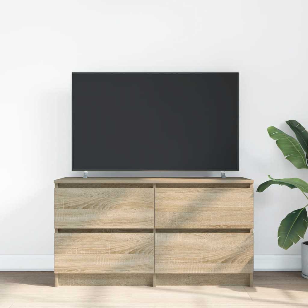vidaXL Tv-meubel 100x35x54 cm bewerkt hout sonoma eikenkleurig afbeelding