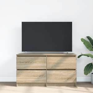 TV skříňka dub sonoma 100x35x54 cm kompozitní dřevo - obrázek 3
