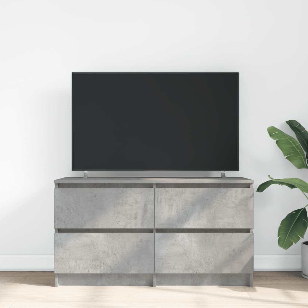 vidaXL TV-taso betoninharmaa 100x35x54 cm tekninen puu