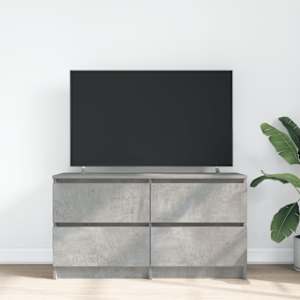 TV skříňka betonově šedá 100x35x54 cm kompozitní dřevo - obrázek 3