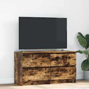 TV skříňka kouřový dub 100x35x54 cm kompozitní dřevo - obrázek 1