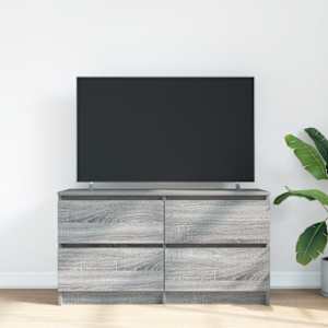TV skříňka šedá sonoma 100x35x54 cm kompozitní dřevo - obrázek 3