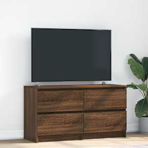 TV skříňka hnědý dub 100x35x54 cm kompozitní dřevo - obrázek 1