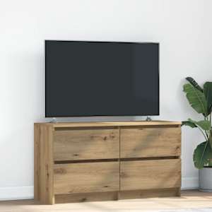 TV omarica artisan hrast 100x35x54 cm inženirski les