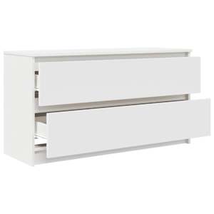 TV skříňka bílá 100x35x54 cm Dřevěná konstrukce - obrázek 5