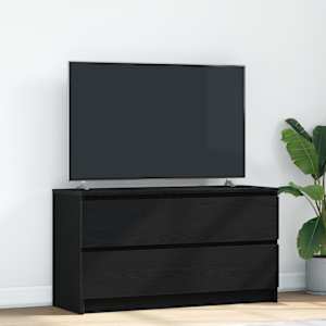 TV skříňka černá 100x35x54 cm kompozitní dřevo - obrázek 1