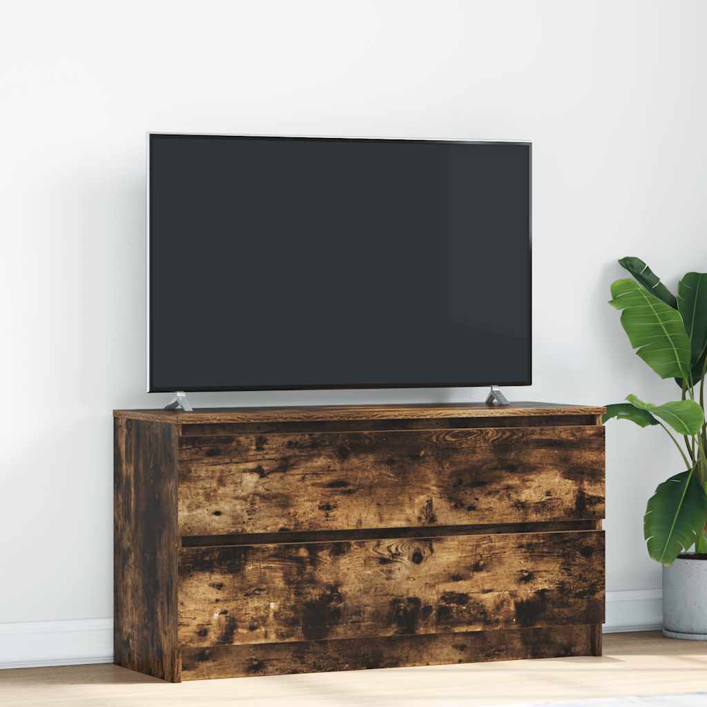 vidaXL TV-Schrank Räuchereiche 100x35x54 cm Holzwerkstoff