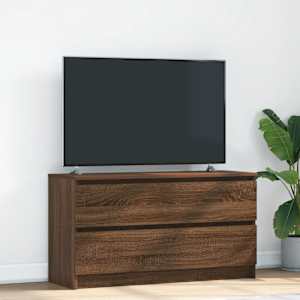 TV skříňka hnědý dub 100x35x54 cm kompozitní dřevo - obrázek 1