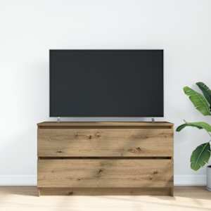 TV skříňka dub artisan 100x35x54 cm kompozitní dřevo - obrázek 3