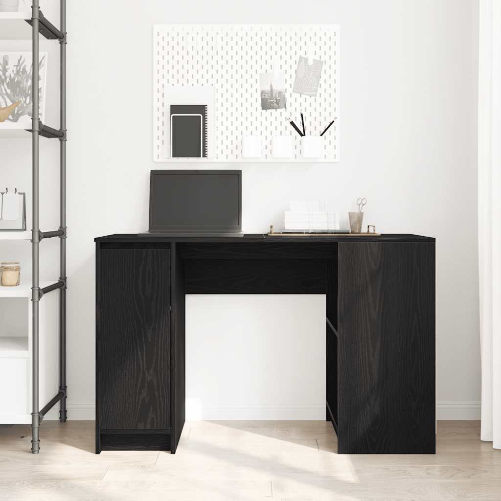 vidaXL Bureau 120x42x76 cm spaanplaat zwart eikenkleurig