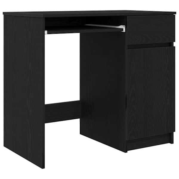 vidaXL kirjutuslaud, must tamm, 86x49x76 cm, tehispuit
