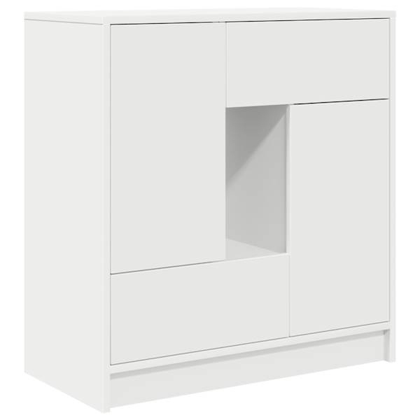 vidaXL puhvetkapp sahtlitega ja ustega, valge, 70,5x34x74,5 cm