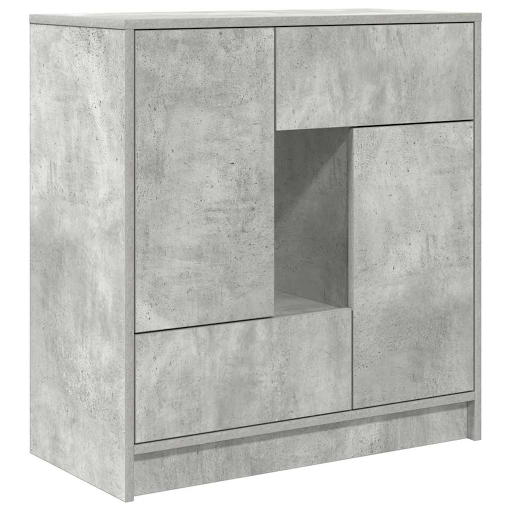 vidaXL Příborník se zásuvkami a dvířky betonově šedá 70,5x34x74,5 cm