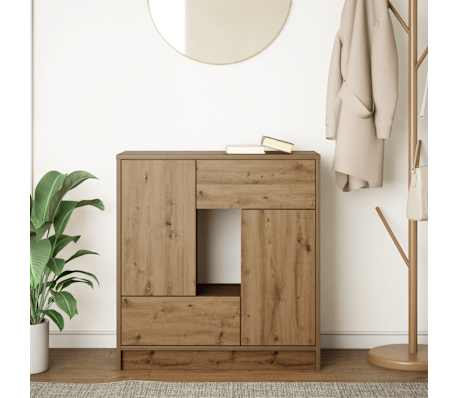 vidaXL Buffet avec tiroirs et portes ch&ecirc;ne artisanal 70,5x34x74,5 cm